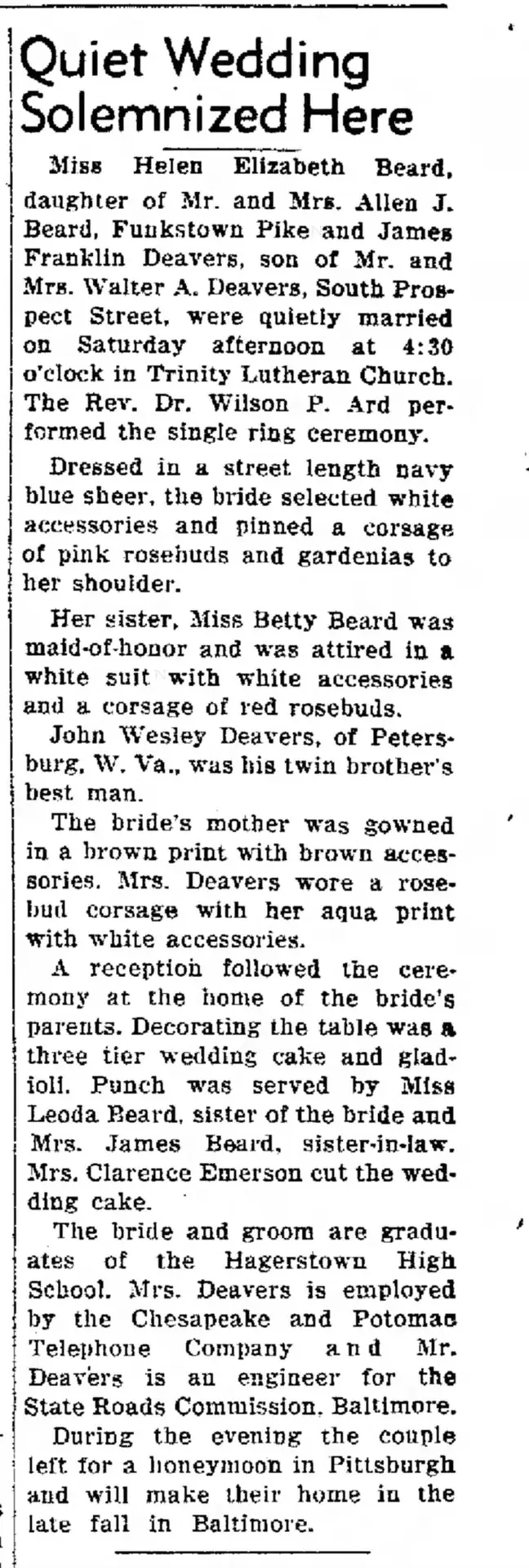 Aunt Helen wedding coverage