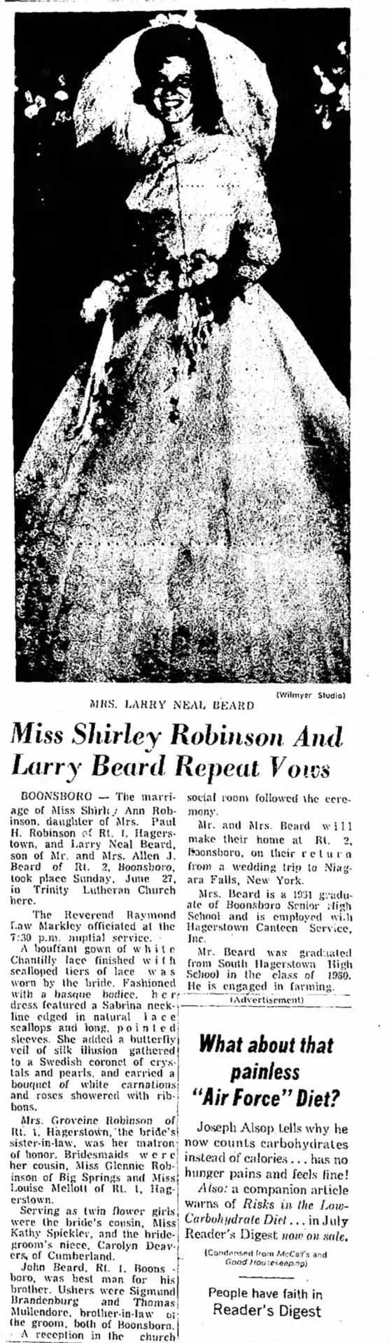 Neal and Shirley Beard wedding