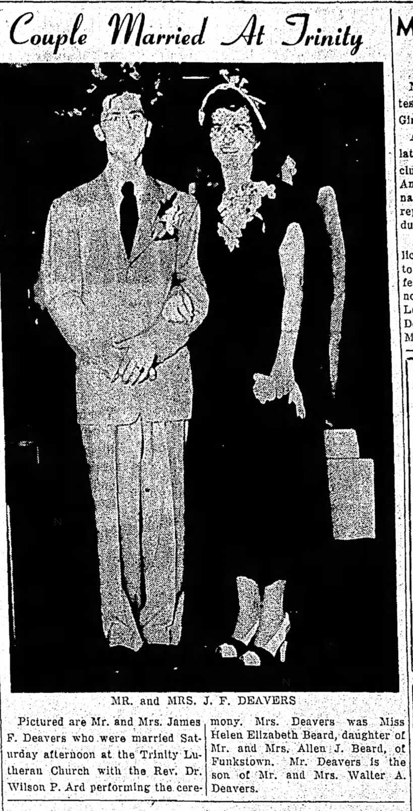 Uncle Frank and Aunt Helen wedding